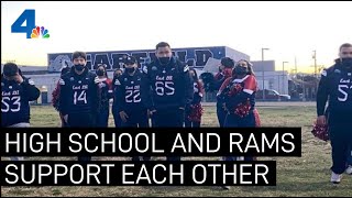 Garfield High School Football Team Roots for the Rams in New Uniforms | NBCLA