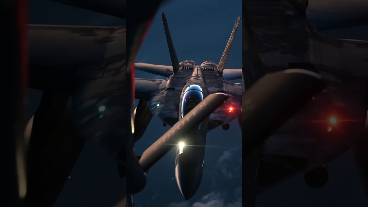 USAF KC-135 refuels US Navy F/A-18E/F Super Hornets during Operation Epic Fury