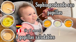 PRIMERAS PAPILLAS DE MI BEBÉ | Sophia probando sus papillas  #papillas #bebes #comida #mamas