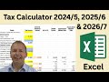 Excel Income Tax Calculator Spreadsheet - plan your taxes and save £