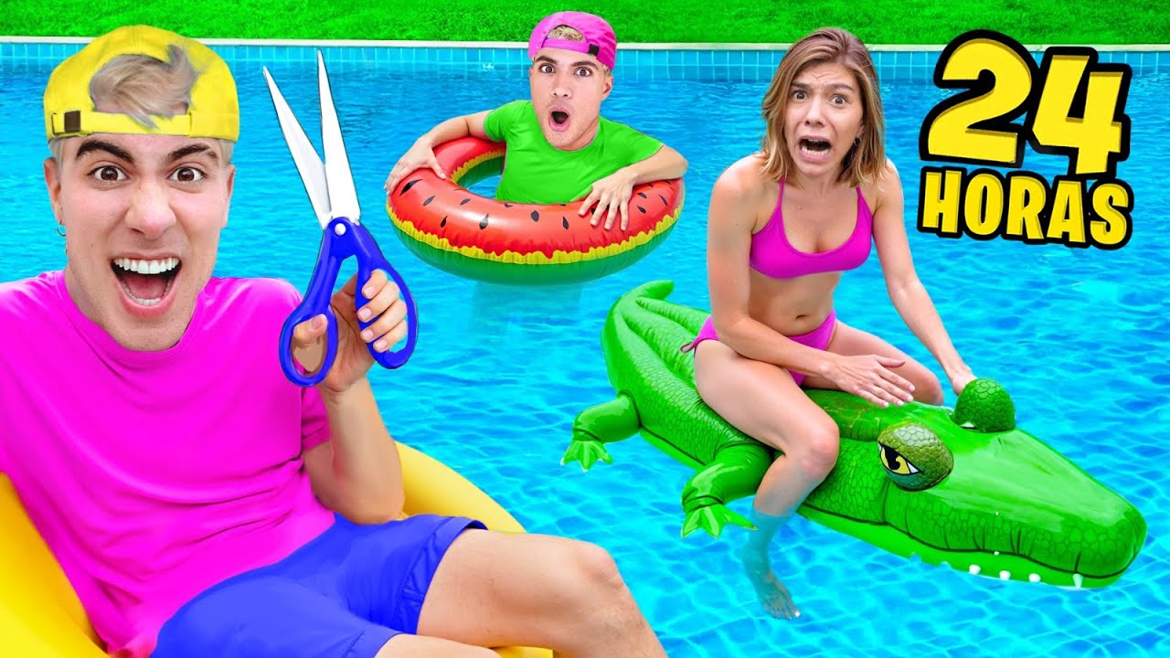 24 ЧАСА С НАДУВНЫМИ !!!