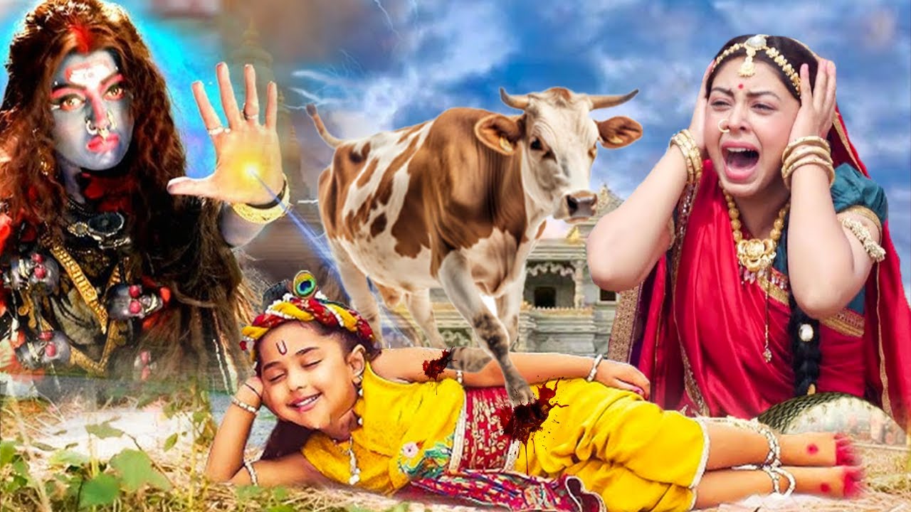 जब मामा कंस के भेजे हुए सांढ़ ने कुचल दिया बाल कृष्ण जी को | यशोमती मईया के नंदलाला