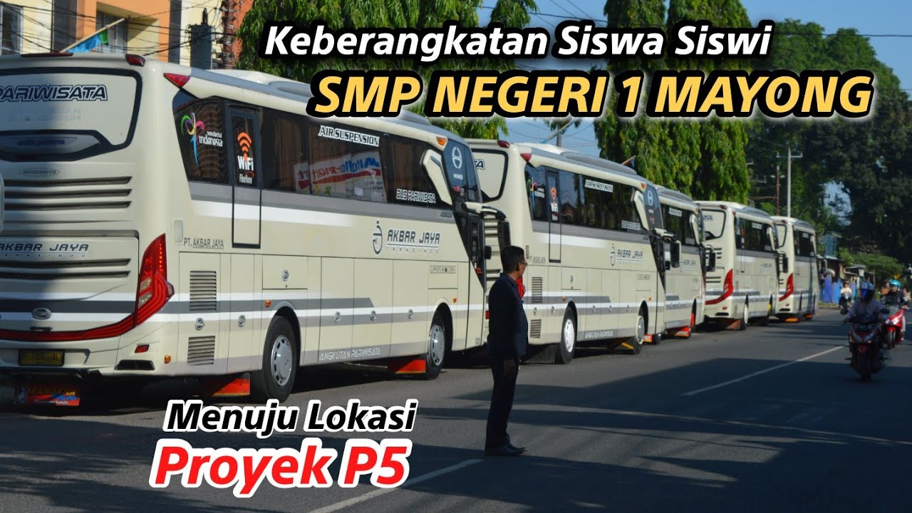 Keberangkatan Outbound dan P5 SMP Negeri 1 Mayong