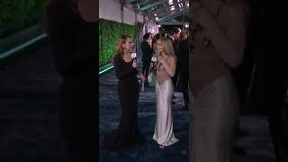 Sabrina Carpenter Getting Interviewed At The Vanity Fair's Oscar After-Party