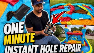 How to fix hole in inflatable bounce house fast ￼