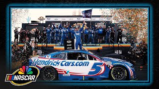 Kyle Larson hoists Bill France Cup after 2025 NASCAR Cup Series win at Phoenix | Motorsports on NBC