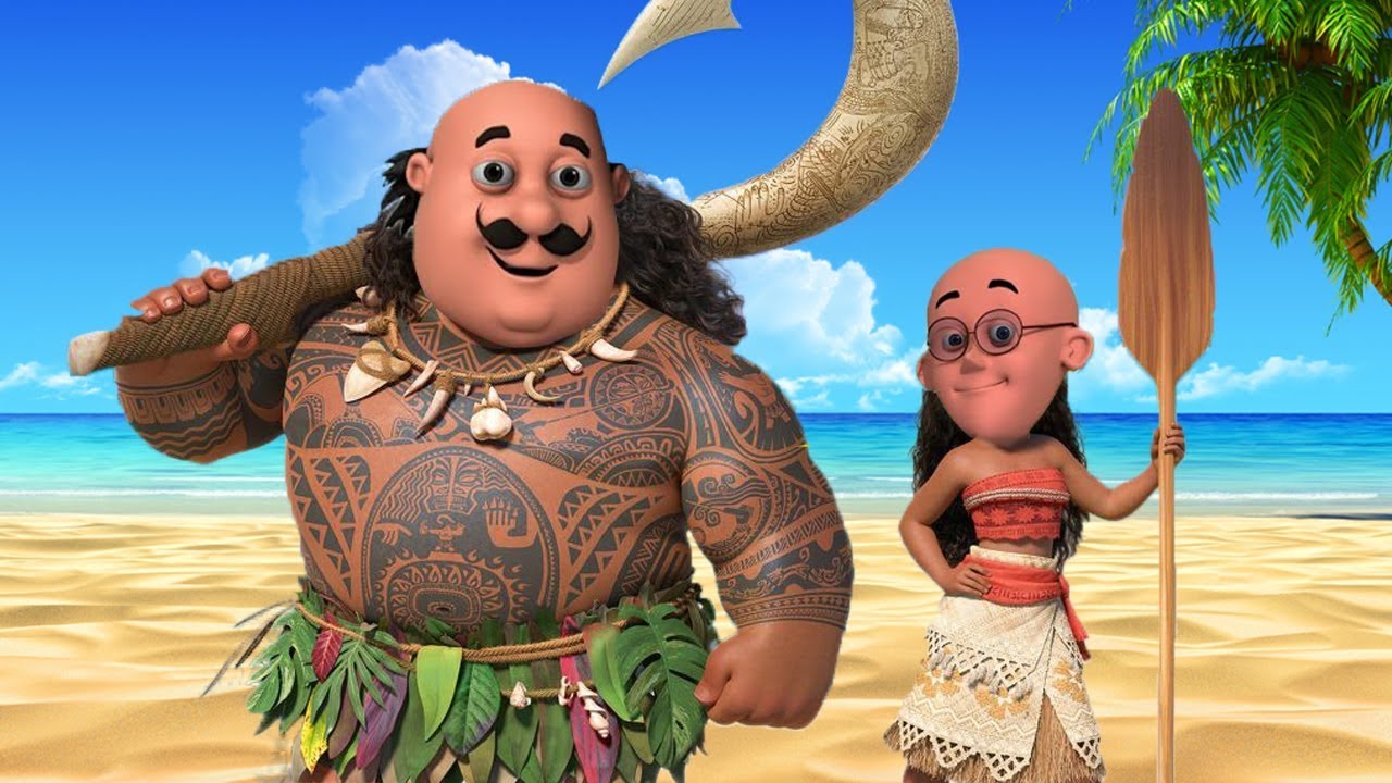 Motu Patlu VS John Moana & Maui Learn Colors for Kids Motu Patlu Coloring  in Hindi 3D Animation - YouTube