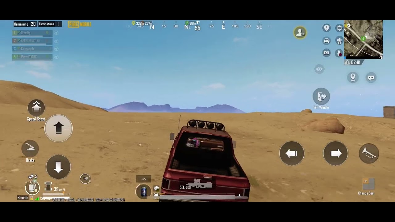 Miramar 8km × 8km || Match || A vast desert great for sniping. || 