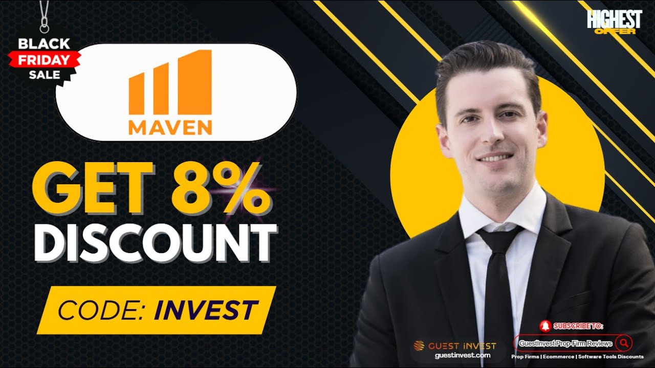 8% OFF BLACK FRIDAY FLASH SALE | Maven Trading Discount Code: INVEST