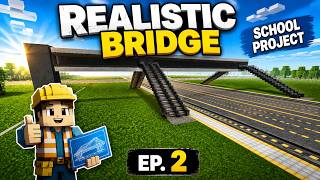 Building a Realistic School in Minecraft | Part 1: Parking Lot & Bridge