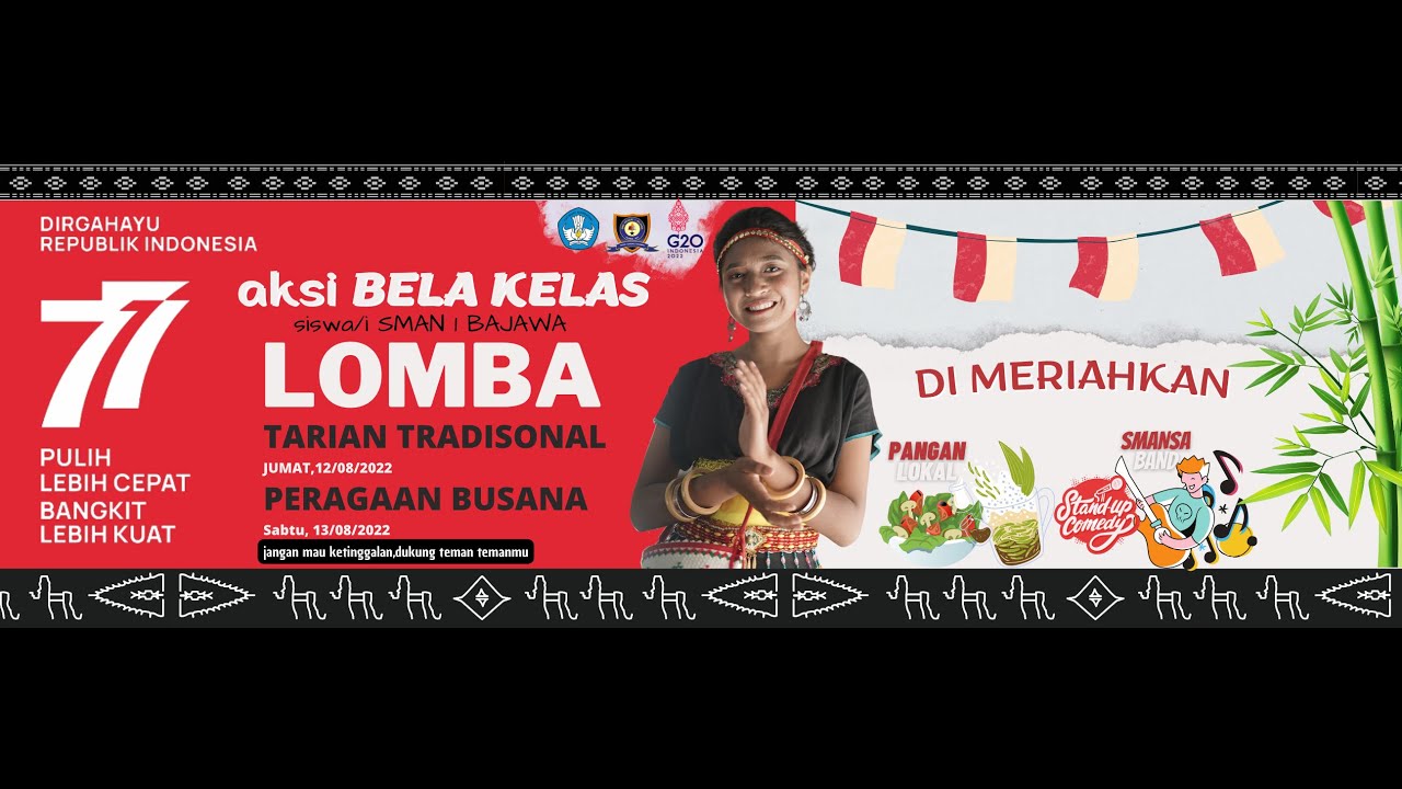 LOMBA TARIAN TRADISONAL ANTARA KELAS SISWA SMAN 1 BAJAWA