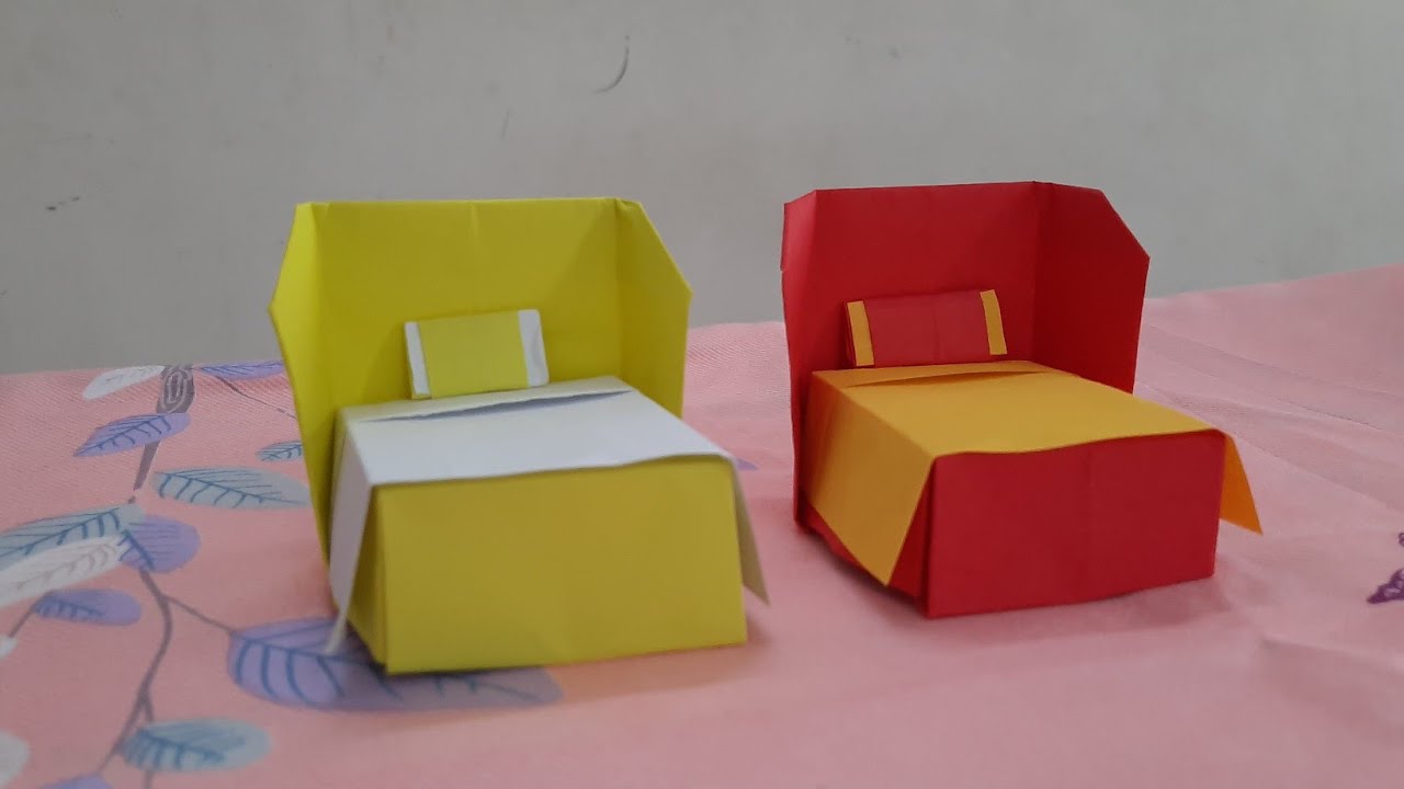 How to make an Origami Bed and Bedding easily !!!