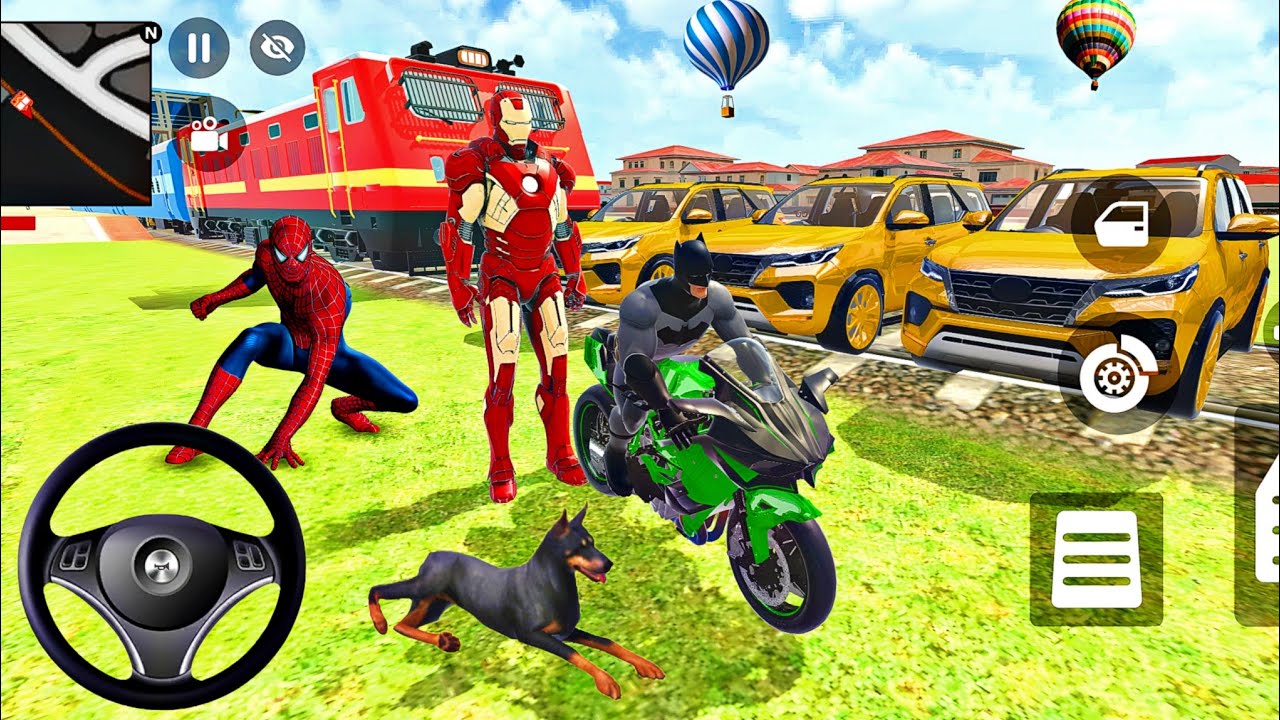 ✨ Indian Thift Auto Simulator 🦚 Ironman 🚦 Bat 🦇 Man Modified Monster Gold Fortuner 🌟 Bike Showroom 🛵