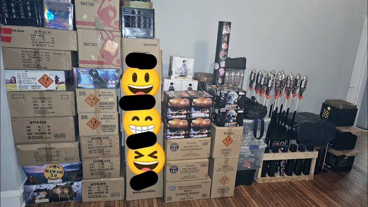 Firework Stash Update Part 3🔥 (Its A BIG One The Wall Is Tall) 