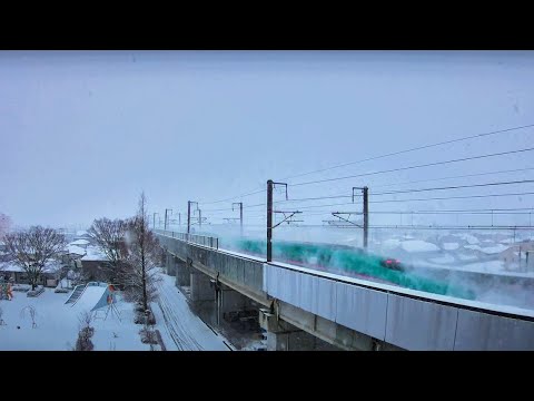 1/10am〜🏂2025🎄東北新幹線(郡山市街)📹LIVE🔴REC ライブカメラ ↖️東京🛤↘️仙台 MAX320km/h🌈Shinkansen TOHOKU🗾Japan Snow