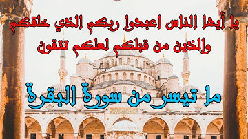 بندر بليلة - يا أيها الناس اعبدوا ربكم الذي خلقكم والذين من قبلكم | ما تيسر من سورة البقرة