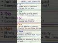 Model verbs and their use. #shortvideo #english #education #guidance #views