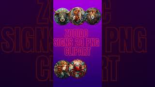 Zodiac Signs Clipart Bundle