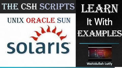The CSH on UNIX Sun Solaris (Learn It With Examples)