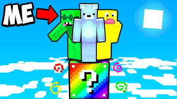 Can We Survive ONE RAINBOW LUCKY BLOCK in Minecraft?