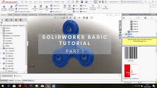 Solidworks Basic Tutorial (Part 1) : Extrude Base & Extrude Cut