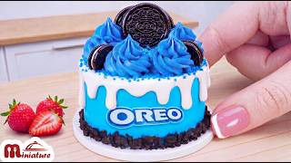 💙 So Pretty Mini Blue Oreo Drip Cake Decorating Ideas | ASMR Cooking Mini Food