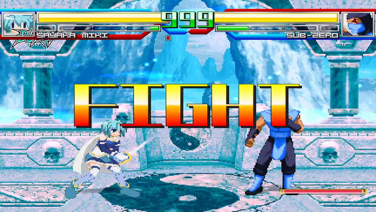 NICK54222 MUGEN: Sayaka Miki (me) VS Sub-Zero (SeanAtly)