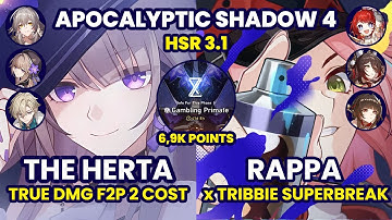 [3.1] APOC 4 | E0S0 The Herta True Dmg & E0S1 Rappa x Tribbie Superbreak | Honkai: Star Rail