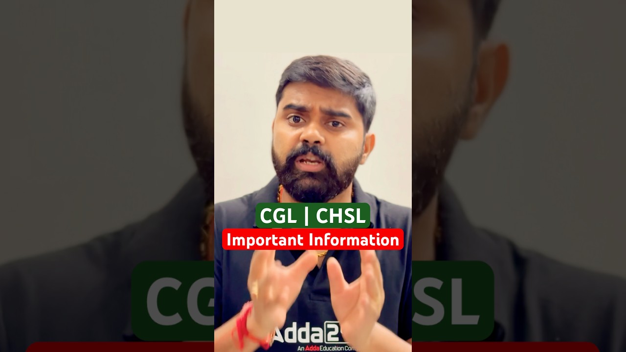 Important Information For CGL Students #cgl #ssccgl #chsl #short - YouTube