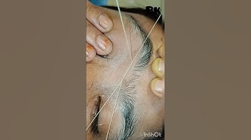 eyebrow ko shape kaise de 🧵#shorst #threading #viral #youtubeshorts #bushramakeover