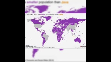 Countries with a smaller population than Java(Island)! #map #java #indonesia #population #ytshots