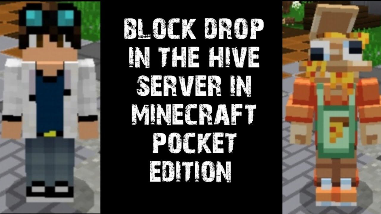 block drop in the hive server in minecraft pocket edition - YouTube