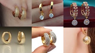 Beautiful hoop earrings designs latest 18k gold 22k gold plated