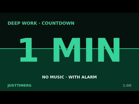 1 Minute Timer — Liquid Fill (Countdown with Alarm)