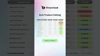 Bulk Product Editing - Shopeasy