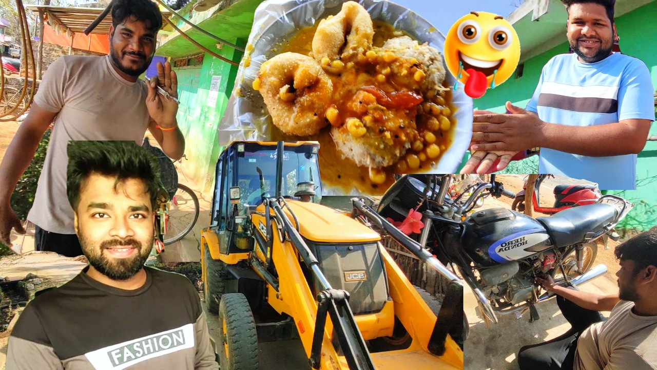 JCB Heavy Machine💛| Bike Repair🔧| Subha Ka Desi Khana🍛| Kaam Bhi, Masti Bhi 😎 @SubhuVloger07