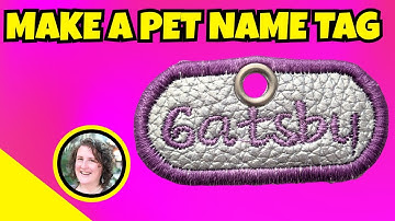 Altair 2 embroidery machine tutorial - step-by-step Project : How to make pet name tags