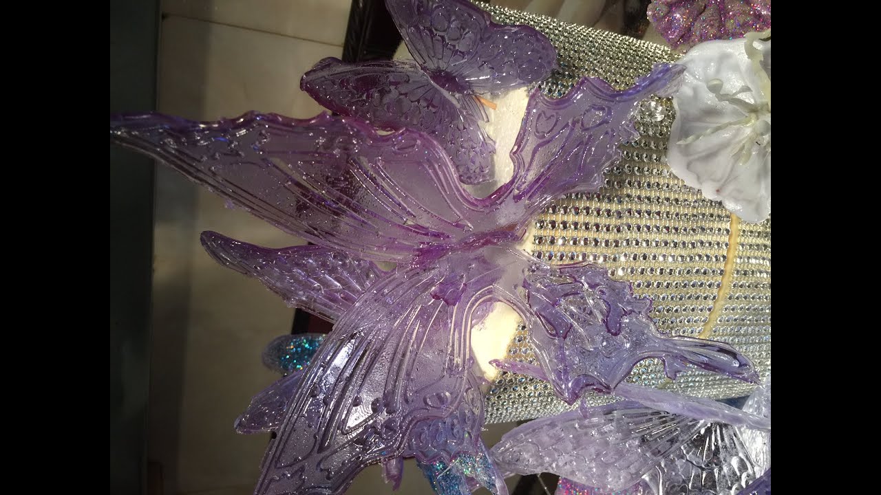 Jak zrobic szklane ( cukrowe) motyle, pomysł na dekoracje tortów i ciast!