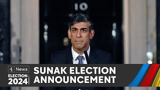 Rishi Sunak general announcement outside Downing Street