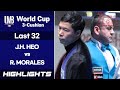 [Seoul World Cup 3-Cushion 2018] Last 32 - HEO Jung Han (KOR) vs Robinson MORALES (COL). H/L