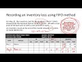 Year 12 Accounting - How to record inventory loss or gain using FIFO