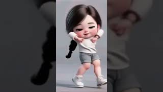 al cartoon girl dancing #ai #cartoon