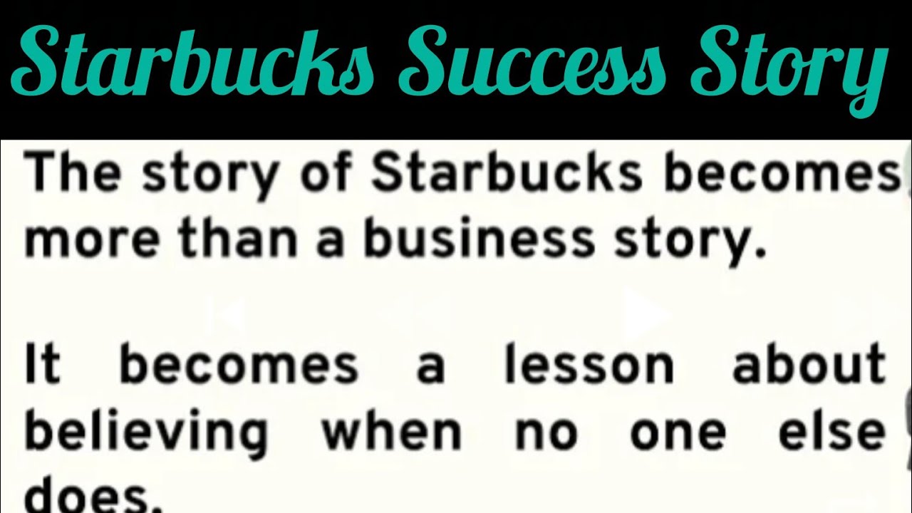 Starbucks Success Story || English Listening || Qissaloom 