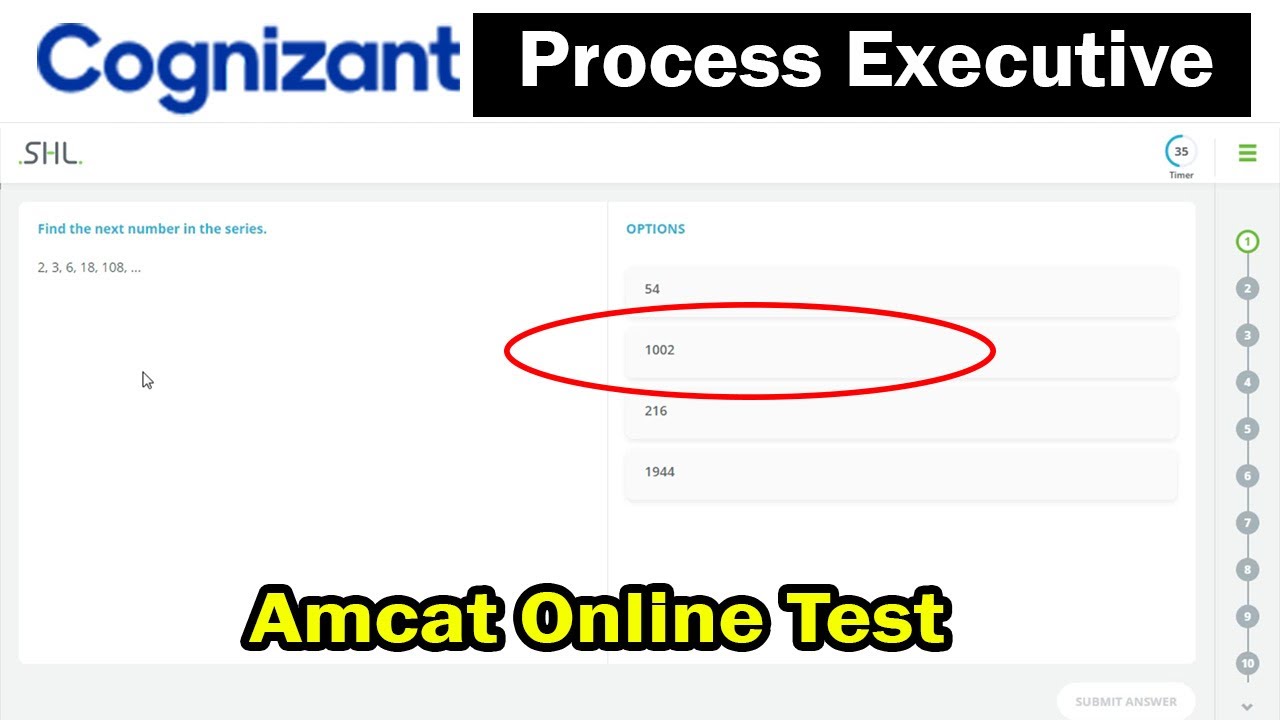 Amcat test pattern for cognizant nuance communications brasil