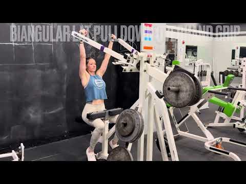 Biangular Lat Pulldown Machine Overhand Grip