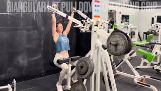 Biangular Lat Pulldown Machine Overhand Grip