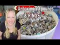 Unbelievable! Unboxing 20 pounds of Jewelry &amp; Rings! Let&#39;s find Treasures!