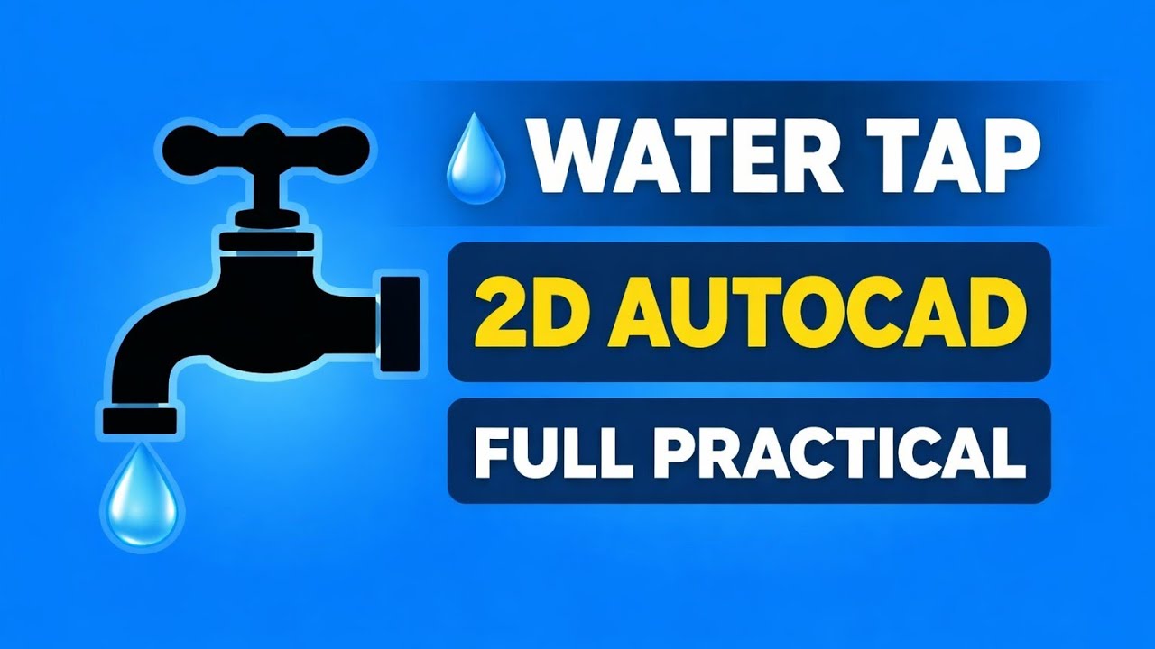 Water Tap 💧 2D layout in Autocad - YouTube