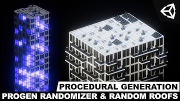 Unity3d Procedural Buildings - ProGen Randomizer And Generating Random Roofs (Part 3)