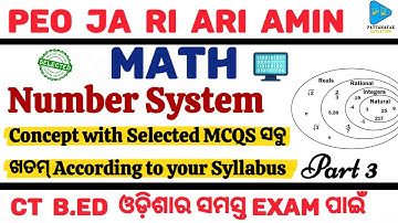 Number System Full Concept With Selected Questions Math Class 3  | For All Competitive Exam